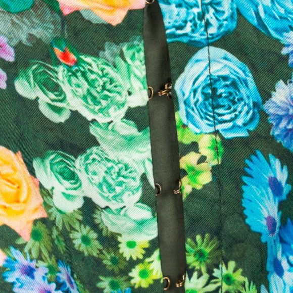 Sophie Hulme SS/13 Green Silk Floral Bustier - Picture 5 of 6